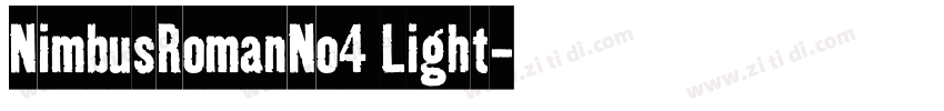 NimbusRomanNo4 Light字体转换